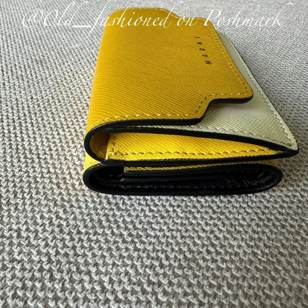 MARNI Saffiano Leather Tri-Fold Wallet